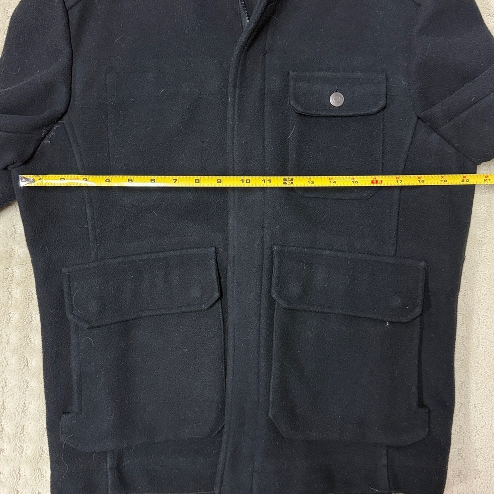 Tristan Black Military Field Jacket with Stand Collar, Large - Picture 10 of 10